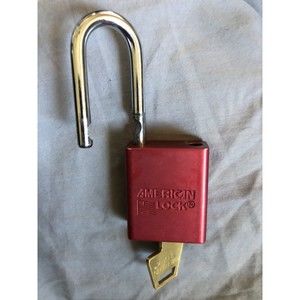 American Padlock lock A1205 Red Keyed Alike Re-keyable Strong